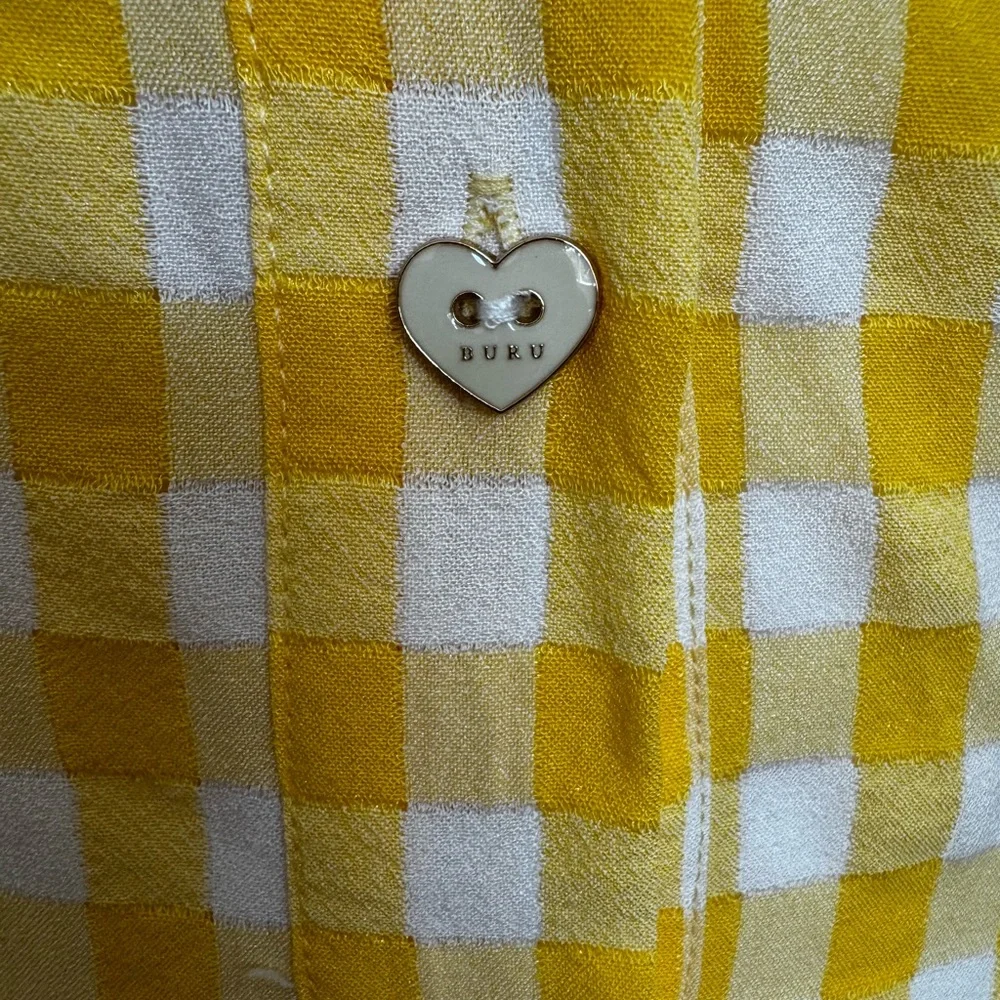 💛🌼 Buru Gingham Midi Dress – XS | NWT | Vintage Charm 🌼💛 - Picture 9 of 16